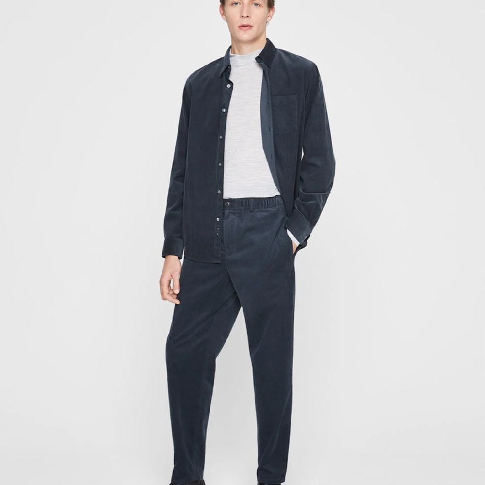 Elasticated Corduroy Pant - New With Tags - NEVER WORN - Blue Grey